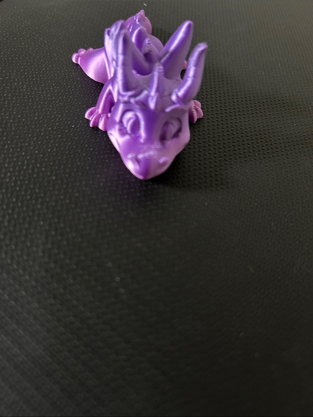 Purple 3D Printed Articulated Mini Dragon Reptile